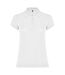 Womens/ladies star polo shirt white Roly-1