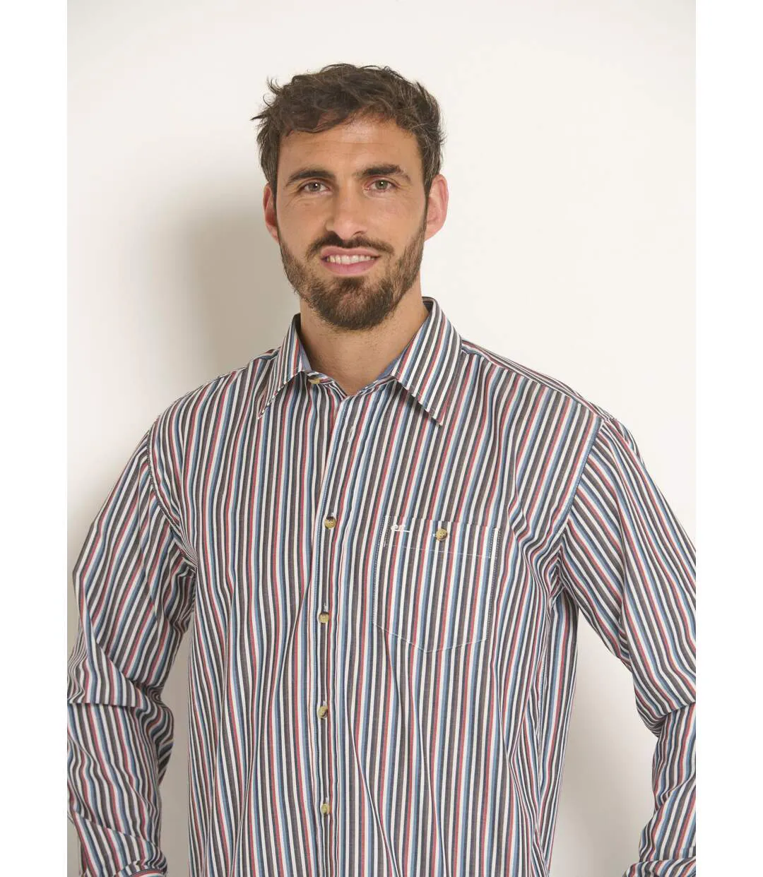 Chemise à rayures entretien facile-4