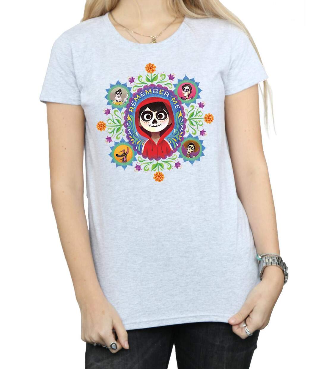 Disney - T-shirt COCO REMEMBER ME - Femme (Gris chiné) - UTBI14267-3