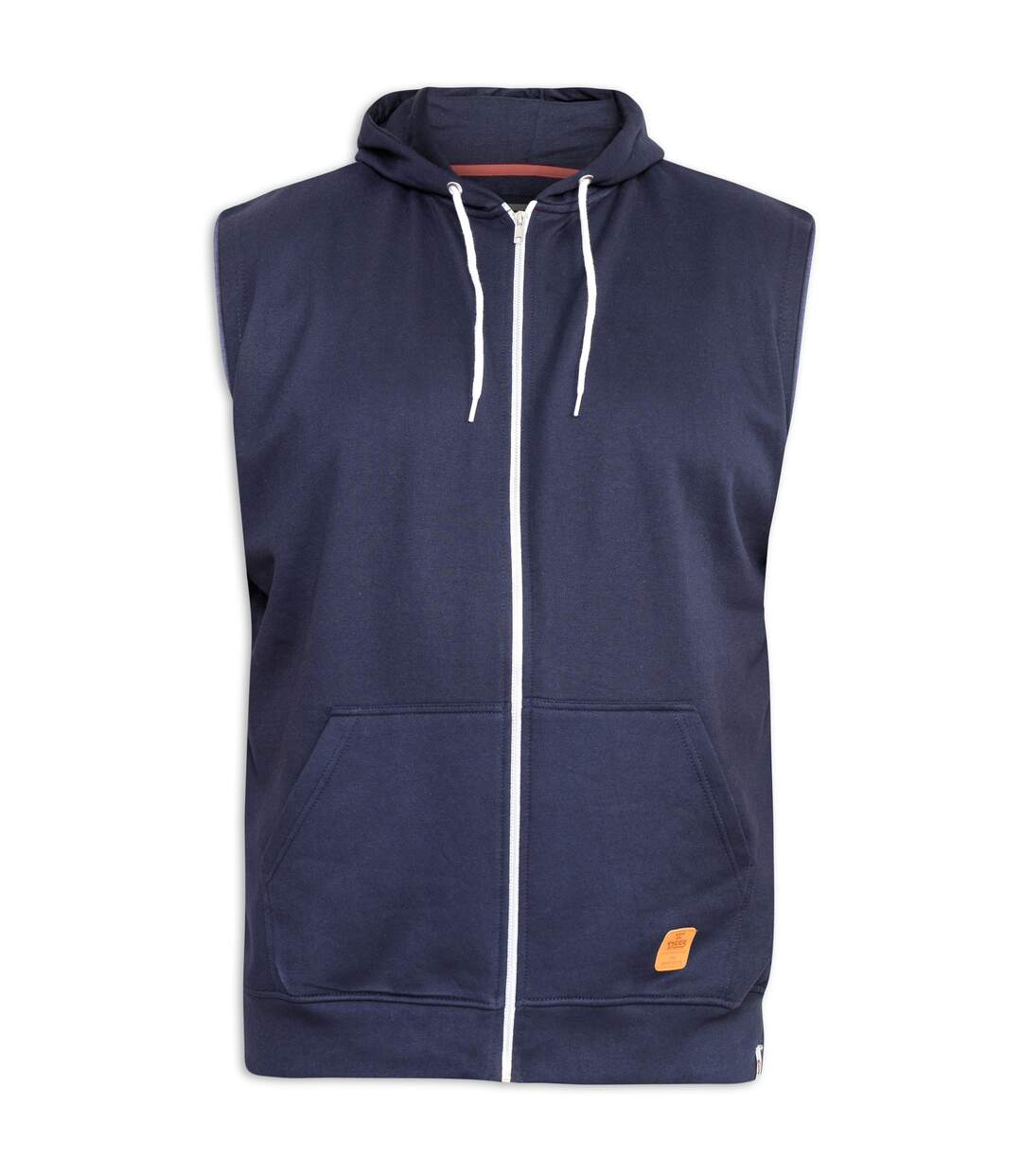 Mens d555 blake kingsize sleeveless full zip hoodie navy Duke-1