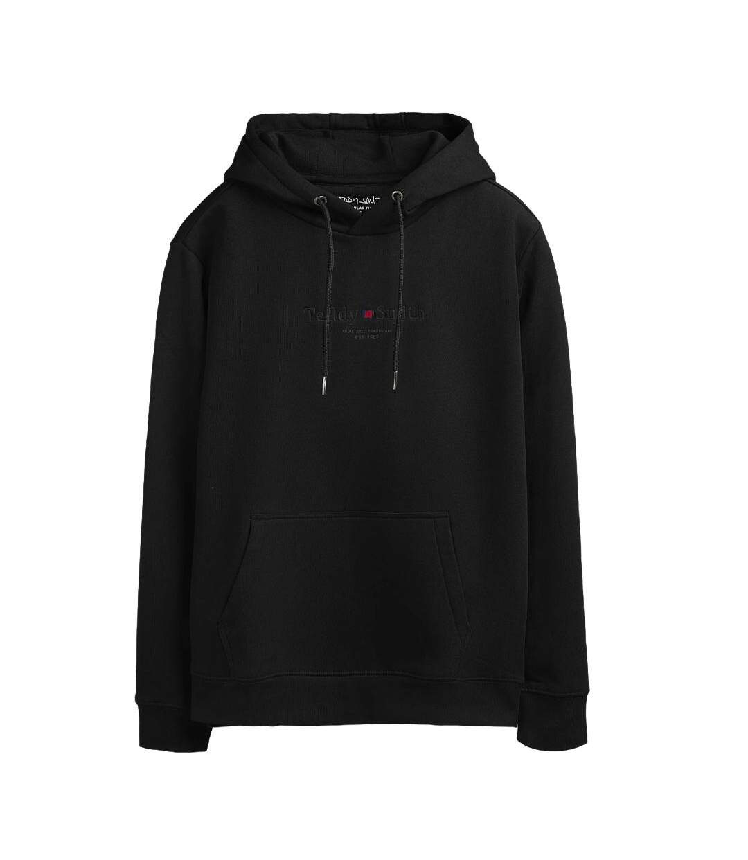 Sweat à capuche noir homme teddy smith-1