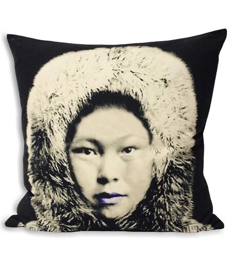 Riva Home Monochrome Eskimo Cushion Cover (Black/Grey) - UTRV386