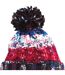 Womens/ladies Corkscrew Pom Pom Beanie Noir Beechfield-2