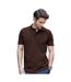 Tee Jays Mens Luxury Stretch Short Sleeve Polo Shirt (Chocolate)