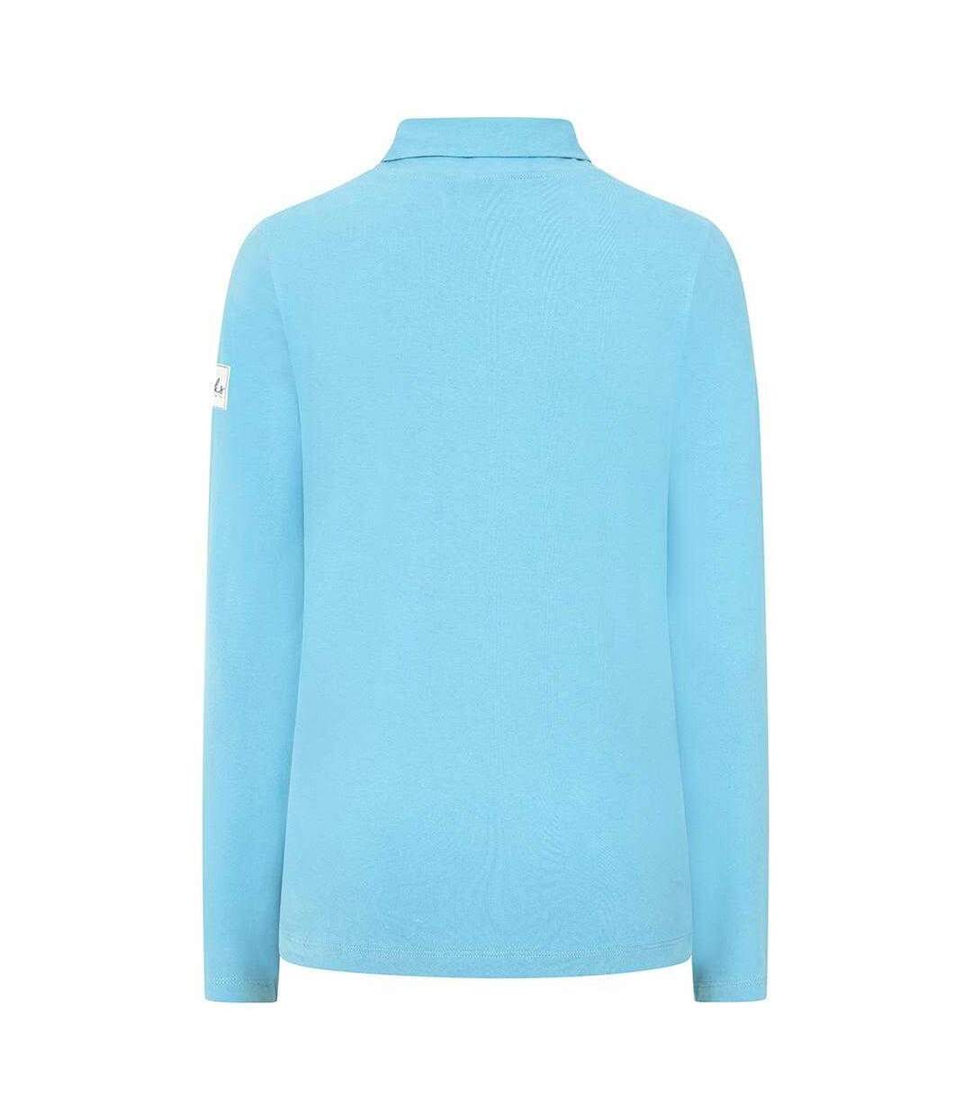 Haut Polaire Manches Longues Motif/style Pénombre Femme Bleu Pétrole Lazy Jacks-3