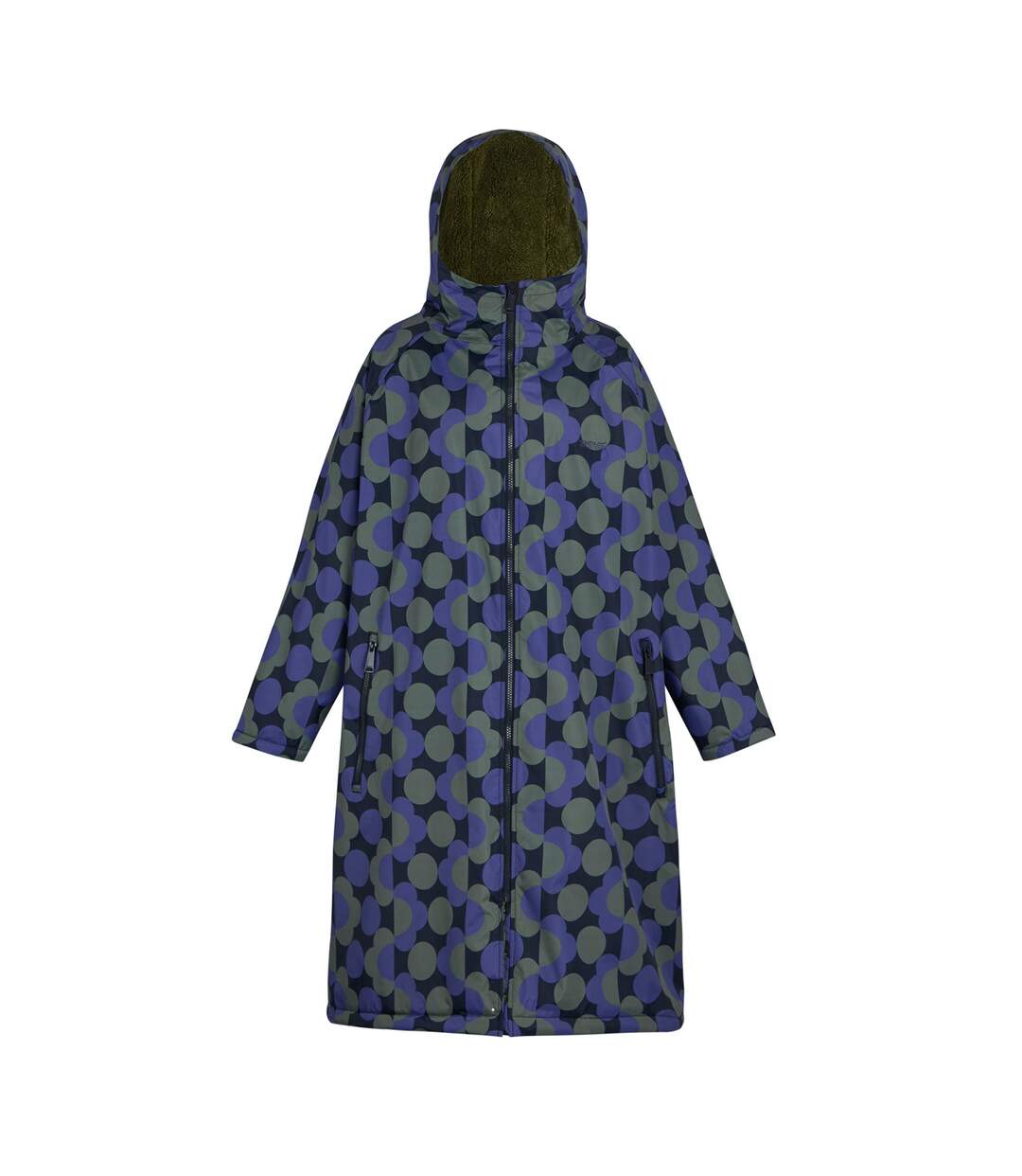 Peignoir À Langer Imperméable Motif/style À Pois Orla Kiely Femme Bleu Olive Foncé Regatta-2
