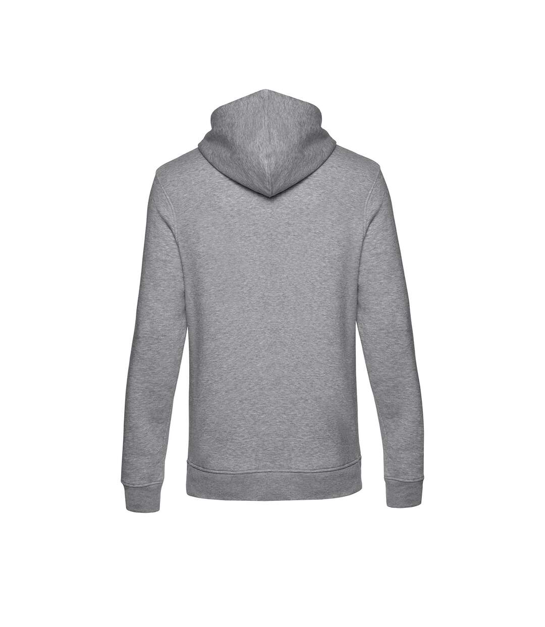 Mens Organic Hoodie Heather Grey B&C-2
