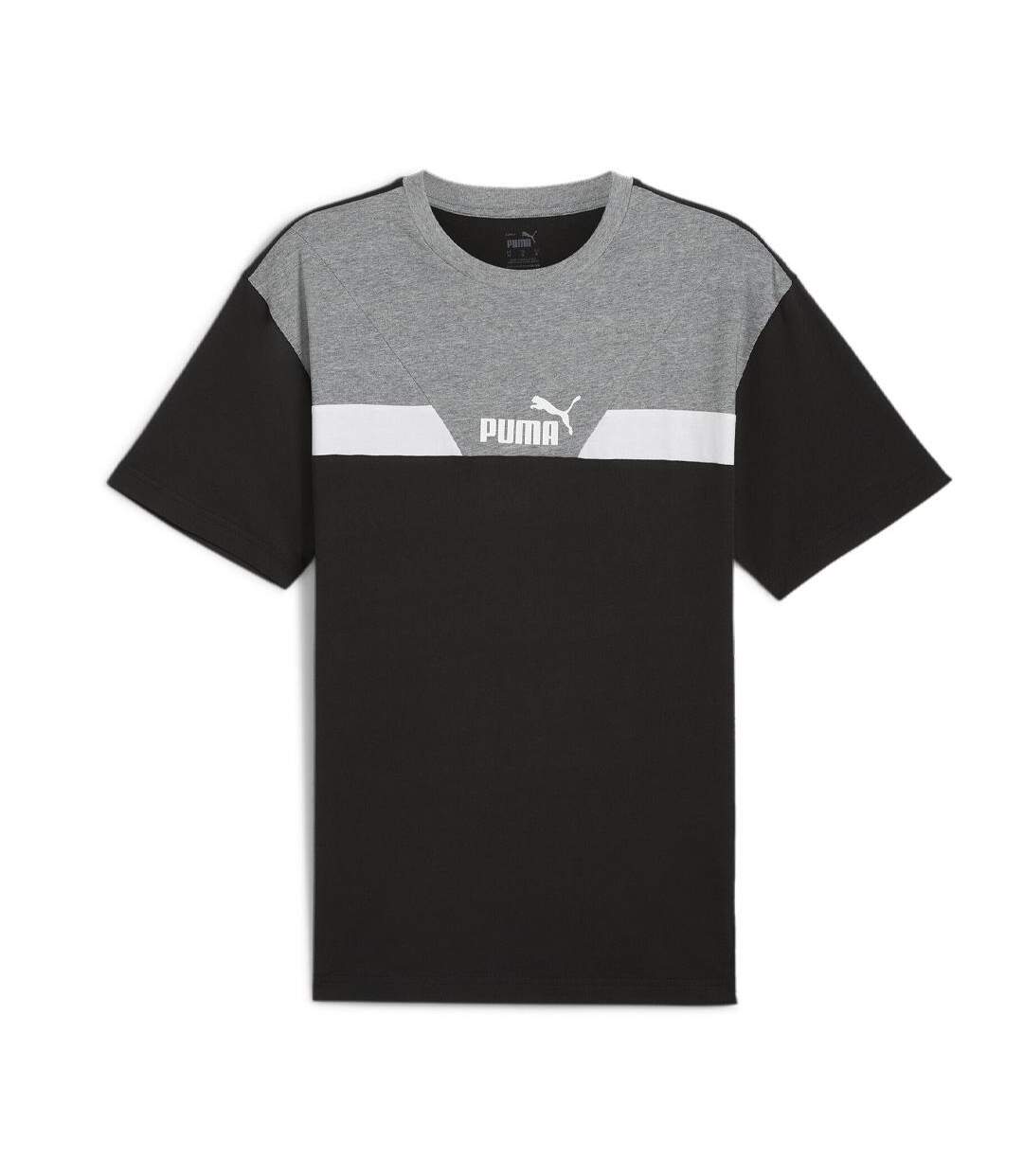 T-Shirt gris/noir homme puma power0-1