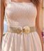 Ceinture en élasthanne et Polyester pour Femme - élégance Intemporelle - Couleur taupe-3
