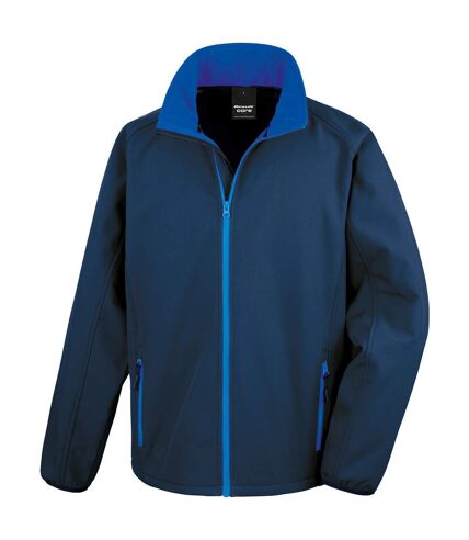 Result Core Mens Printable Soft Shell Jacket (Navy/Royal Blue) - UTPC7178