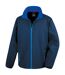 Mens printable soft shell jacket navy/royal blue Result Core-1