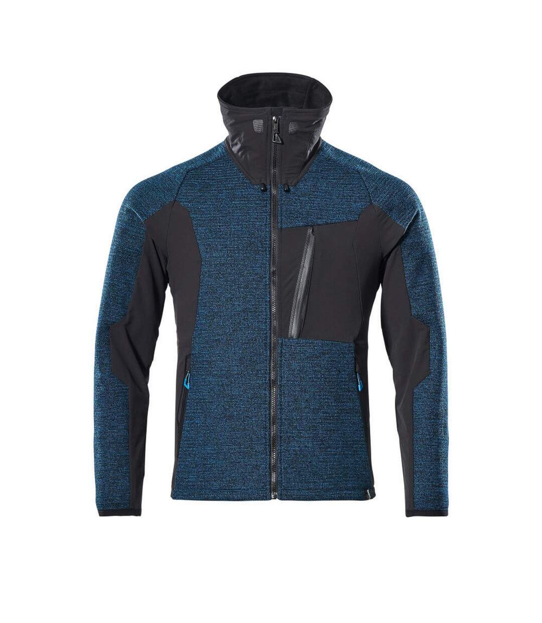 Mens Advanced Knitted Full Zip Jacket Dark Petroleum Black Mascot-1