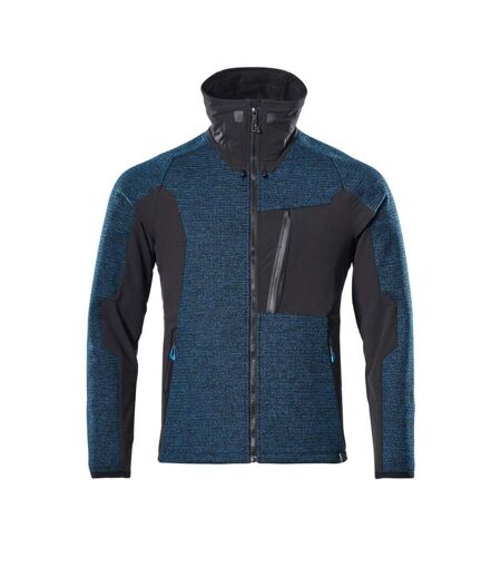 Mens Advanced Knitted Full Zip Jacket Dark Petroleum Black Mascot