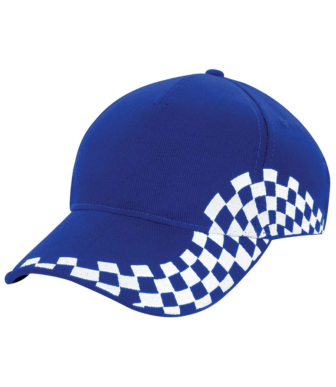 Lot de 2  casquettes à carreaux adulte bleu roi vif Beechfield-3