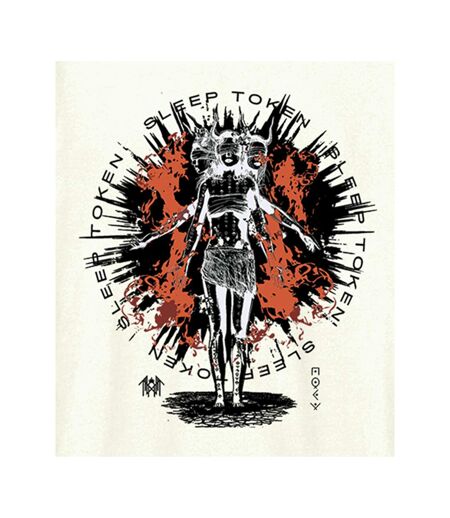 Unisex Adult Rain Sleep Token T-shirt Vintage White Amplified