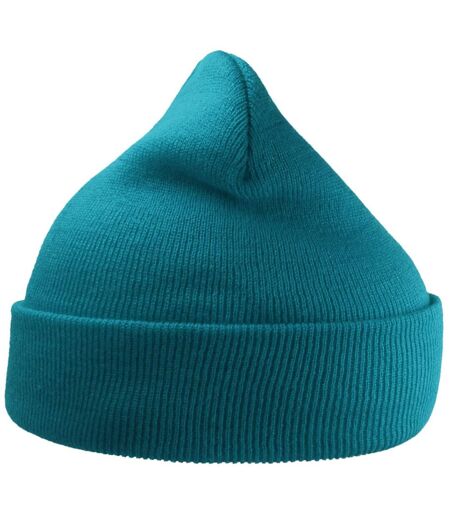 Unisex Adult Wind Recycled Cuffed Beanie Turquoise Atlantis