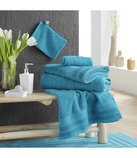 Serviette de Toilette Tendresse 50x90cm Bleu Paon