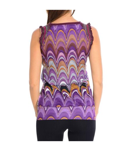 Women's round neck sleeveless blouse 21T2595