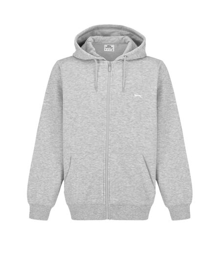Mens Borg Lined Full Zip Hoodie Grey Marl Marl Slazenger