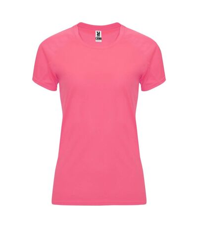 T-shirt bahrain femme rose fluo Roly