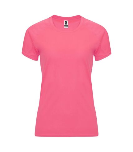 T-shirt bahrain femme rose fluo Roly