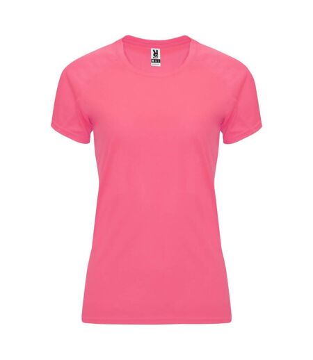 T-shirt bahrain femme rose fluo Roly