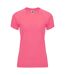 T-shirt bahrain femme rose fluo Roly Roly