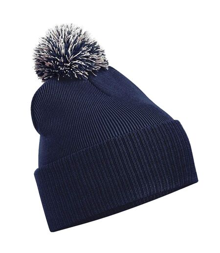 Bonnet snowstar adulte bleu marine / gris clair Beechfield