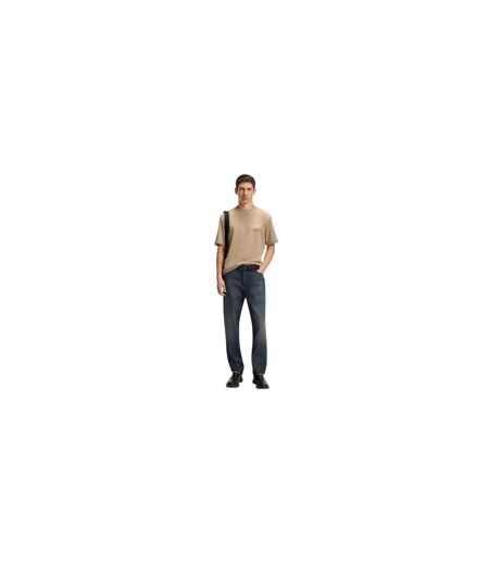 Mens Dusplito Split Logo T-shirt Beige Hugo Boss