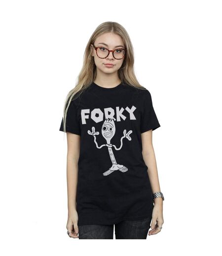 Disney Femme/Les femmes - Toy Story 4 - T-shirt en coton Forky - Boyfriend (Noir) - UTBI46972