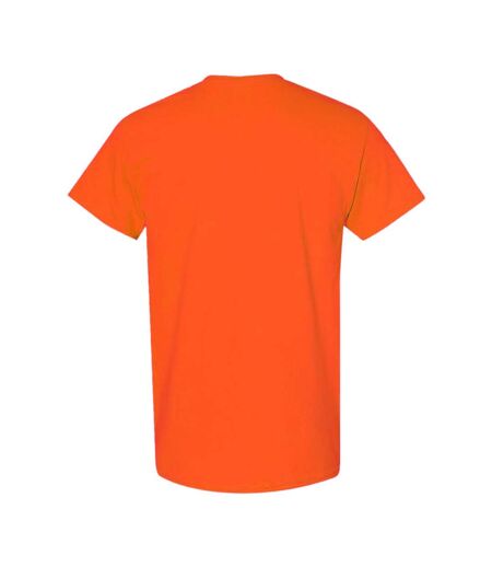 Pack Of 5  Mens Heavy Cotton Short Sleeve T-shirt  Orange Gildan