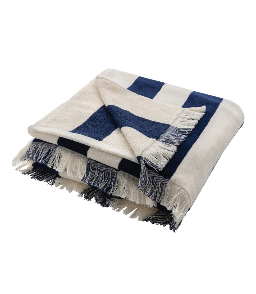 Yukari aware deluxe beach towel navy Ukiyo-1