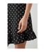 Dorothy Perkins Womens/Ladies Spotted Ruffle Hem Petite Mini Dress (Monochrome) - UTDP1486