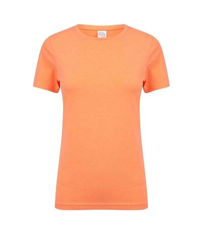 SF Womens/Ladies Feel Good T-Shirt (Coral)