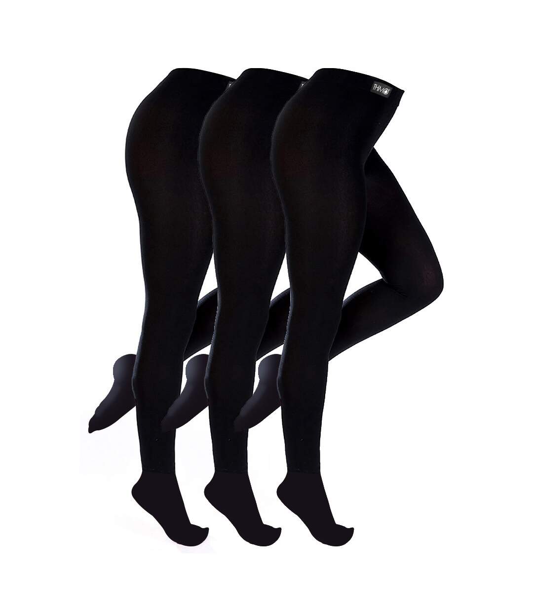 THMO - 3 Paires Femme Collants Polaire Hiver | Collants Thermiques Chaud Unies-1