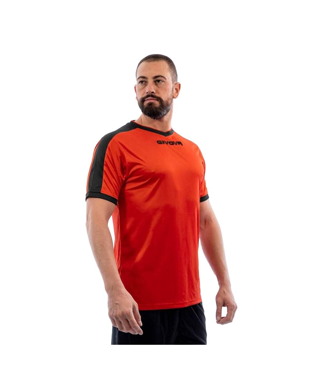 T-shirt Revolution Homme Noir Orange Givova-1
