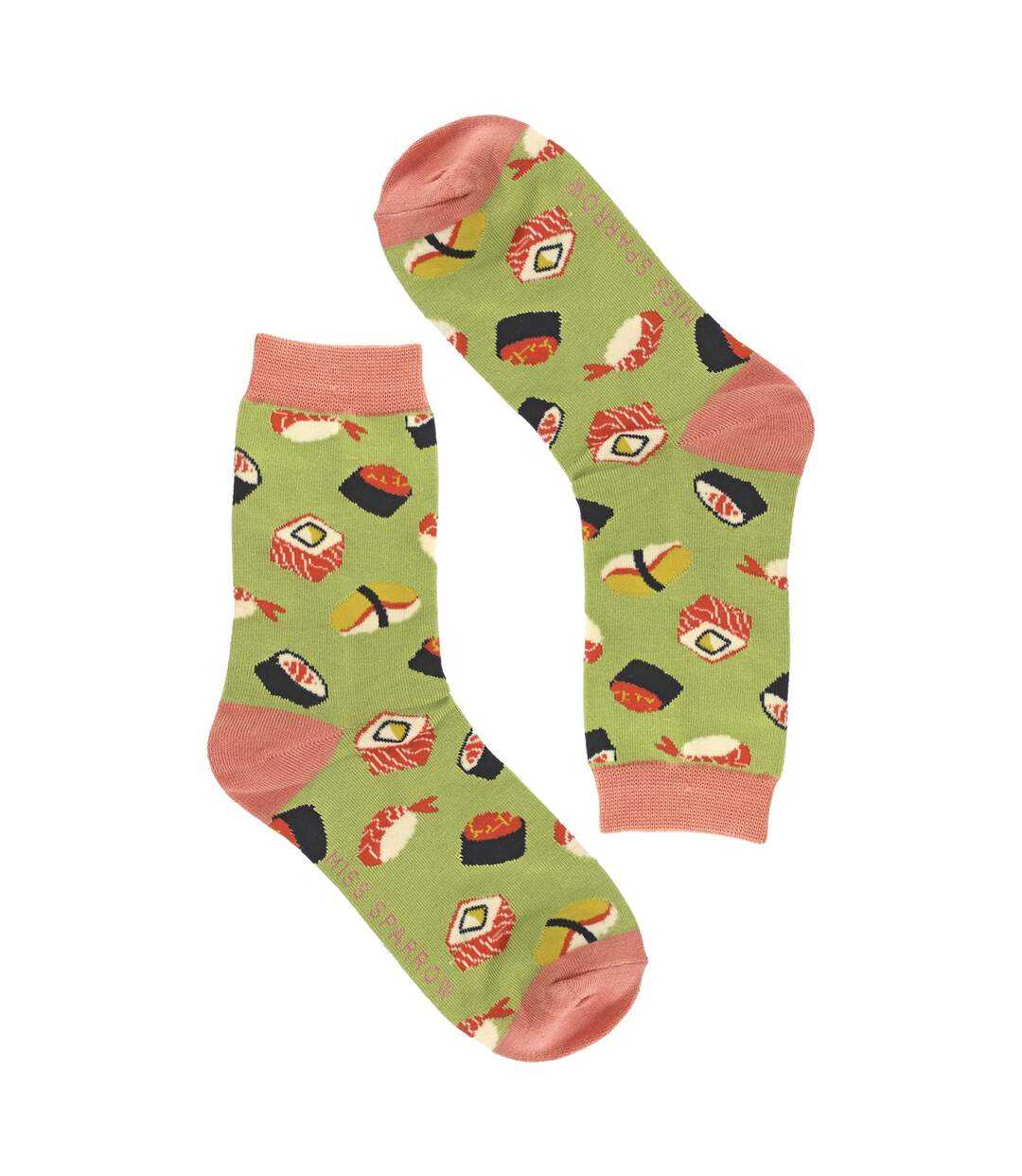 Miss Sparrow - Chaussettes Fantaisie Femme Bambou Motif Sushi Douces Cadeau-3