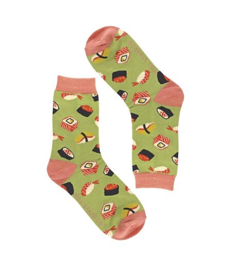 Miss Sparrow - Chaussettes Fantaisie Femme Bambou Motif Sushi Douces Cadeau