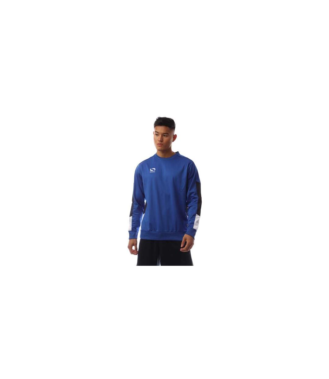Mens Venata Colour Block Sweatshirt Royal Blue Navy White Sondico-1