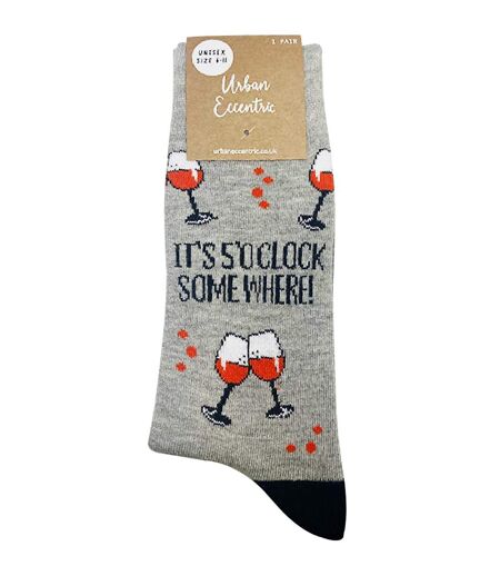 1 Pack Ladies Novelty Cotton 5 Oclock Wine Socks