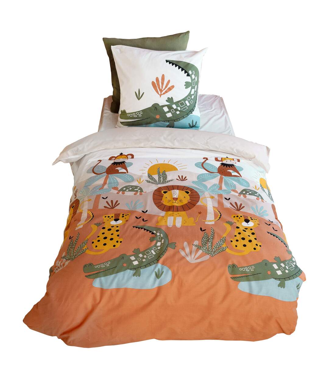 Parure de lit enfant SAVANE coton BCI MIG Taie 63x63 cm-2