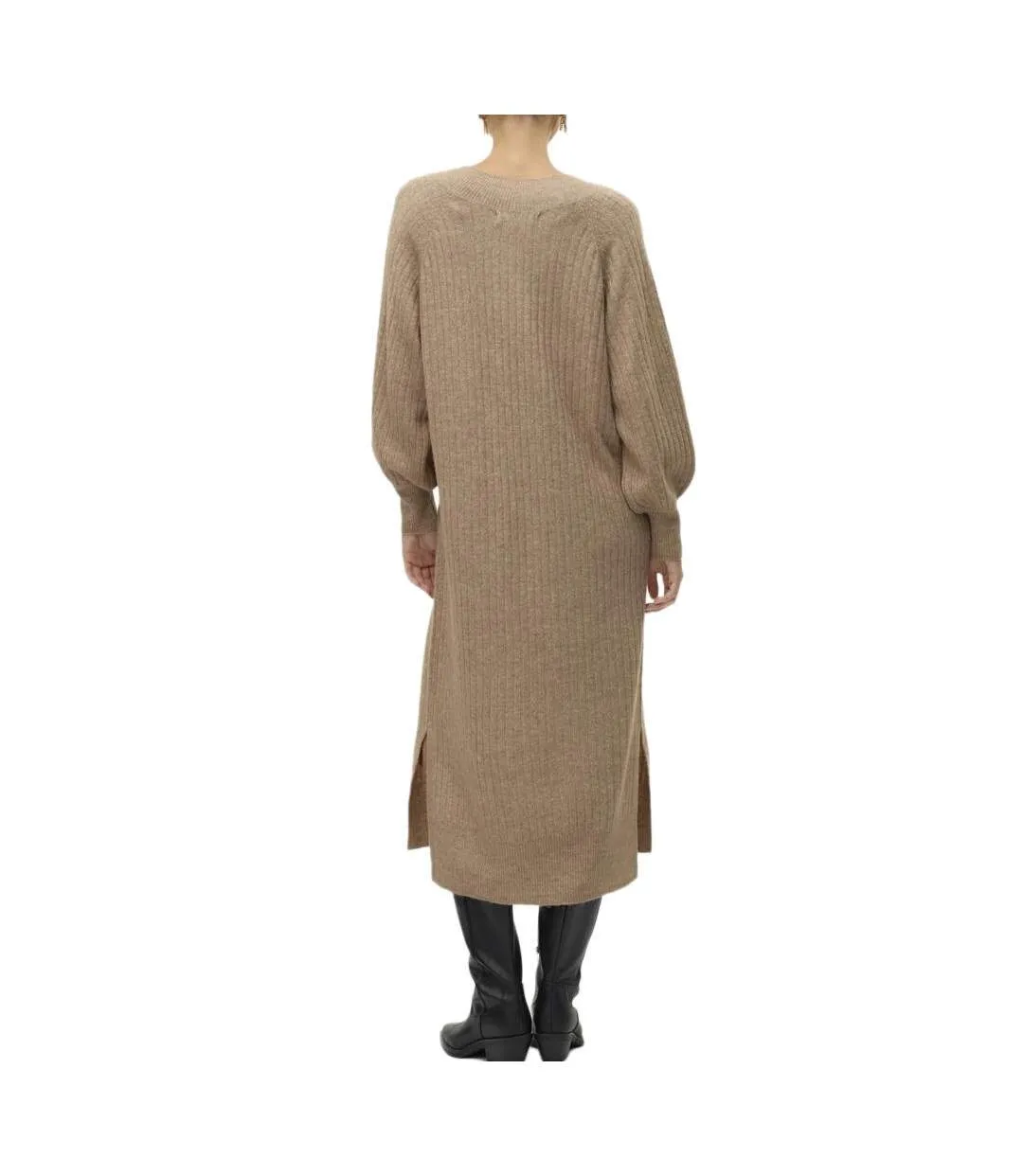 Robe beige femme vero moda philine-2