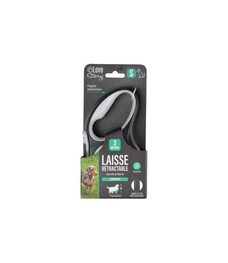 Laisse Rétractable Chien Résistante 16cm Blanc