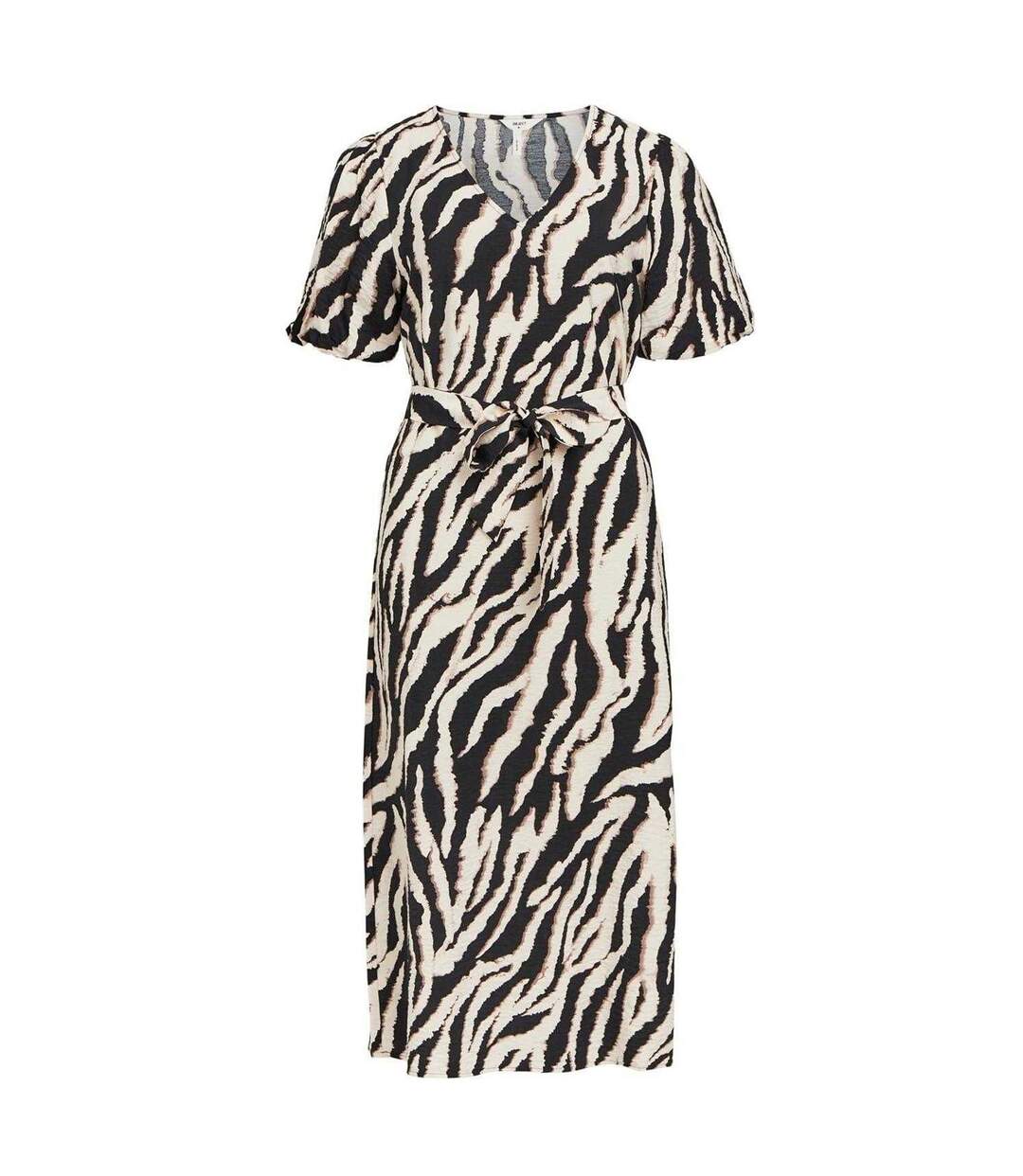 Robe Mi-longue Manches Bouffantes Jacira Femme Fossile Object-2