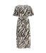 Robe Mi-longue Manches Bouffantes Jacira Femme Fossile Object-2