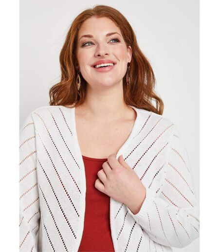 Gilet boléro fin ajouré coton