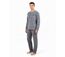 Pyjama Homme Hiver Polaire Doux RAYURE Z2654-4