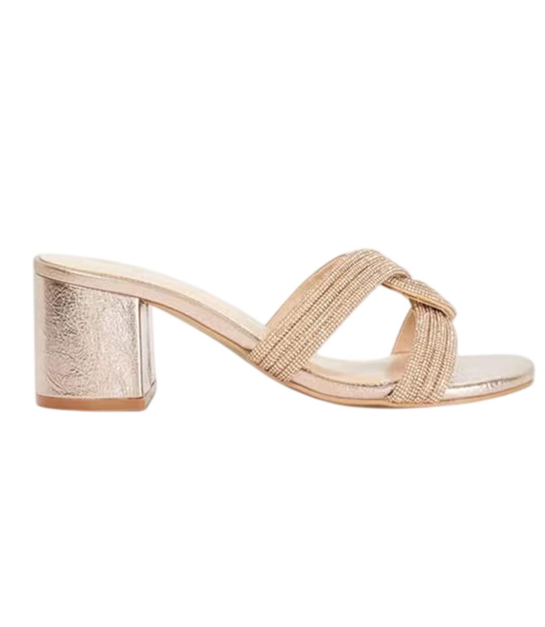 Mules Femme Rose Doré Dune London-1
