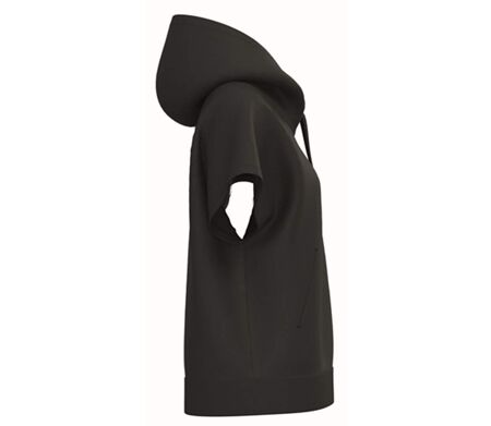 Sweat oversise à capuche - Femme - PAT446 - noir