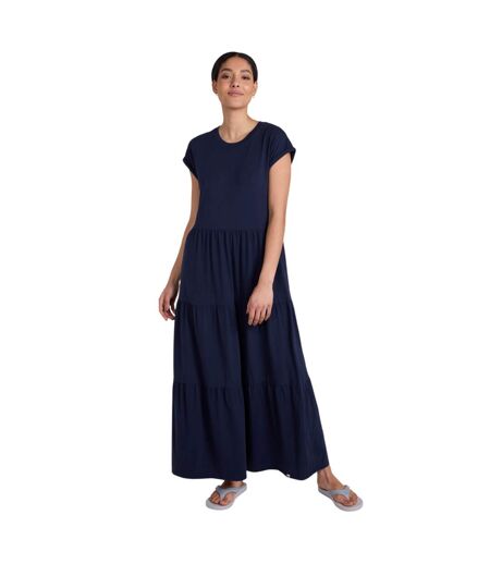 Robe longue femme bleu marine Animal